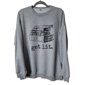 Get Lit Booklover's Pullover Sweatshirt Size 4XL